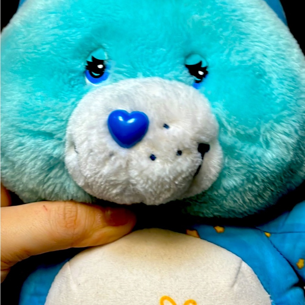 Vintage 2002 Care Bears Bedtime Bear Talking Plush with lights - Tested & Works